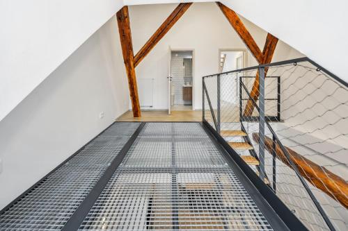 Spacious two-storey apartment with a terrace in the city center in Benesov