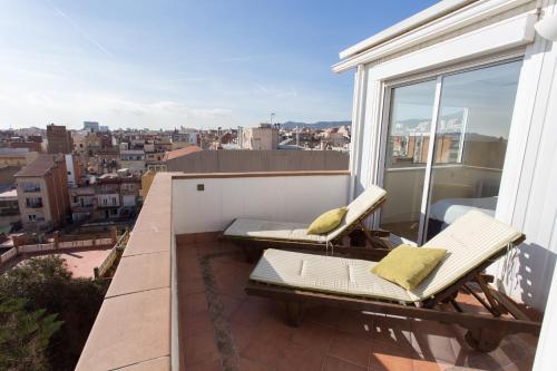 Gaudi penthouse with terrace views, Barcelona