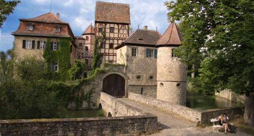 Skats, Alte Brauerei am Wasserschloss in Unsleben
