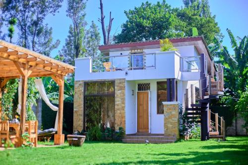 Exterior view of Tiny house with amazing view