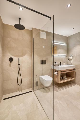 Bathroom, Das Refugium Mountain Apartment Otztal - Langenfeld in Burgstein