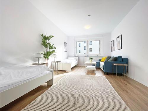L21-Apartment Leipzig Nord, 3 Zimmer, 8 Personen, Standardisierte Ausstattung, ideal für Reisende, Pendler, Familien, Lipsko (fotografie 2)
