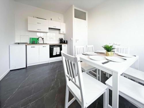 L21-Apartment Leipzig Nord, 3 Zimmer, 8 Personen, Standardisierte Ausstattung, ideal für Reisende, Pendler, Familien, Lipsko (fotografie 7)