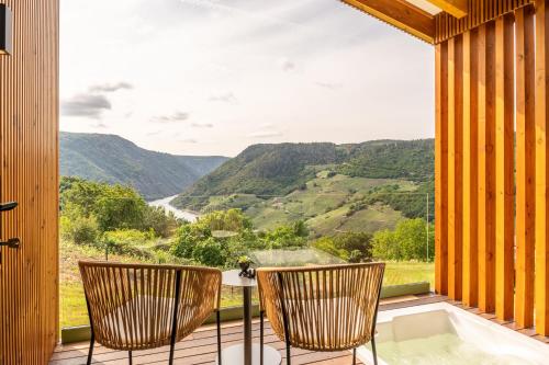 Pezsgőfürdő, Cabañas Ribeira Sacra (Cabanas Ribeira Sacra) in Parada De Sil