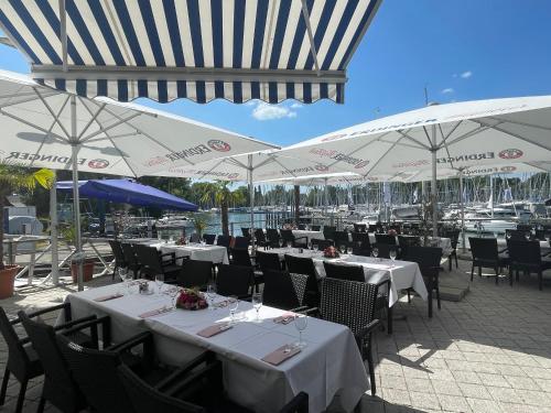 餐廳, 博登斯沙特邁爾雅琦酒店 (Bodensee Yachthotel Schattmaier) in 克雷斯波洛安博登湖
