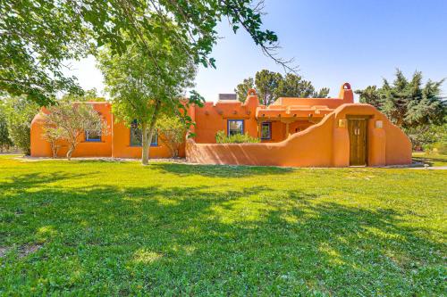 Las Cruces Santa Fe-Style Adobe Home on 6 Acres!