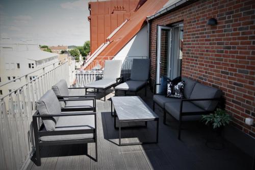 ระเบียง/ชานเรือน, Sky Hotel City Apartments in ลินเชอพิงก์