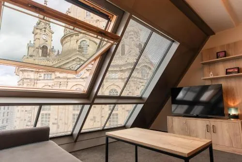 Familienapartment mit Panoramablick zur Frauenkirche in Dresden, Deutschland