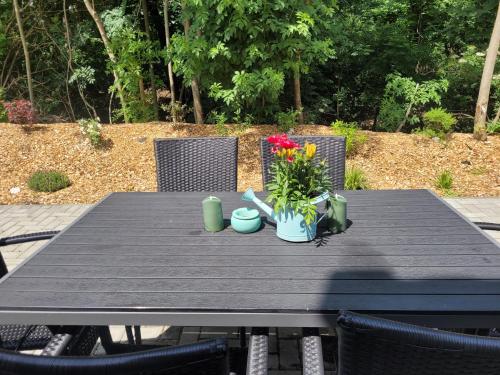 陽台/露台, Ferienwohnung Hasenwinkel in 蘭格爾斯海姆