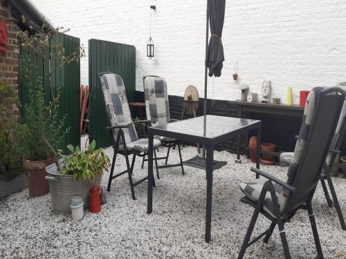Garden, Modernized holiday home with terrace in Sittard