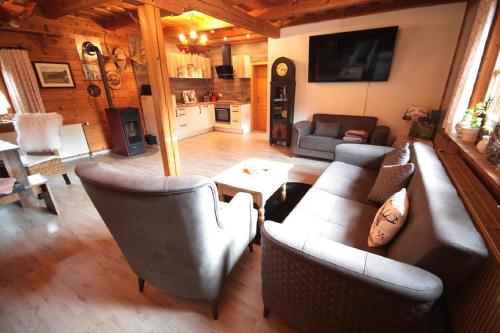 廚房, Chalet Waldstadl oder Andrea's Woidhaisl in 阿爾恩布魯克