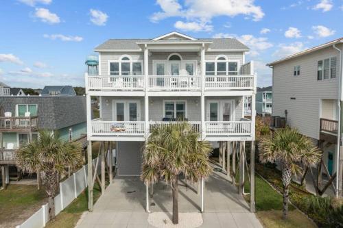 Ocean View Pool Waterslide Elevator & Firepit