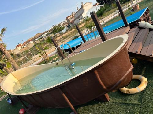Peldbaseins, Complejo Rural Los Veleros in Fuente-Álamo (Castile-La Mancha)