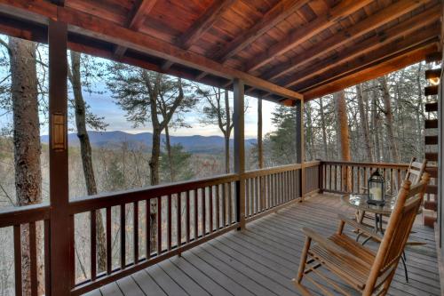 On The Rocks Enjoy gorgeous mountain views from rocking chairs on the deck in Ellijay, USA
