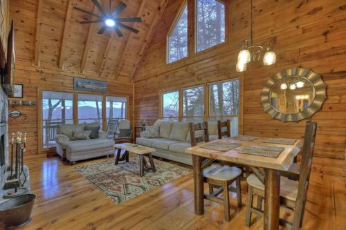 On The Rocks Enjoy gorgeous mountain views from rocking chairs on the deck in Ellijay, USA
