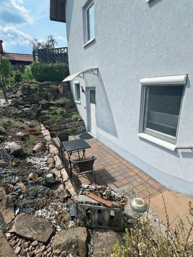 Balkons/terase, Ferienwohnung Rhön mit Terrasse im Grünen (Ferienwohnung Rhon mit Terrasse im Grunen) in Burkardroth