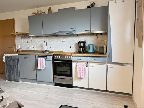 virtuve, Ferienwohnung Rhön mit Terrasse im Grünen (Ferienwohnung Rhon mit Terrasse im Grunen) in Burkardroth