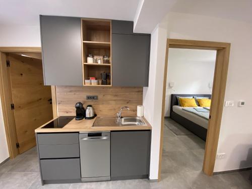 köök, Apartmaji SOČA (Apartmaji SOCA) in Most na Soci