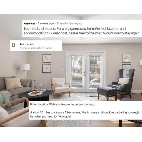 UPDATED 5BR Townhome 5 Min from Notre Dame Perfect for Groups