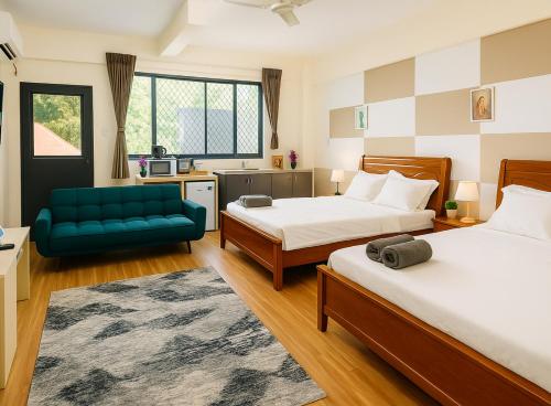 . Apia Studio w 2 Beds, Secure, AC, Washer, Dryer, Kitchen, WiFi