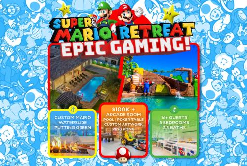 ALL INCLUSIVE - SUPER MARIO RETREAT – EPIC GAMING GETAWAY WITH ARCADES, THEMED