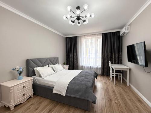 Stylish Raimbek11 Residence, 1BR nearby metro & drinking water as a gift