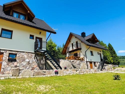 Basikowe Wzgórze, 2 domki z kominkami i jacuzzi, Korbielów