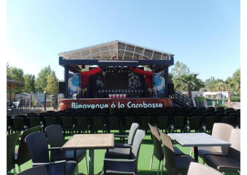 Restaurant, Mobil-home Clim, TV, LL Camping LA CARABASSE 4 etoiles - MH-A013 near Les delices de thau