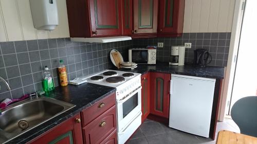 廚房, 倫德旅客車站酒店 (Lunde Turiststasjon) in 史凱伊約斯泰爾