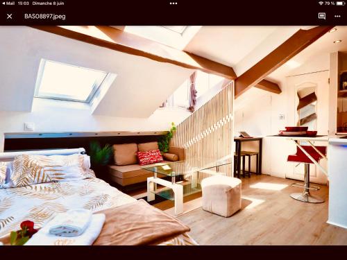 Studio atypique central mais calme, quartier VIP, plage 50m, Nice (photo 10)