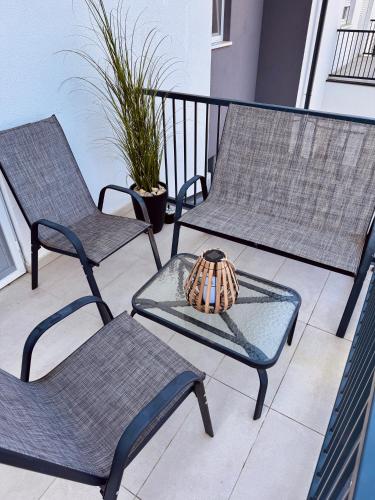 Balcony/terrace, Lake Town Apartments I. in Sarvar