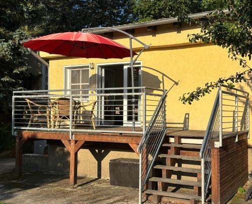 Fürdőszoba, Apartment Seeidyll in Gross Koris