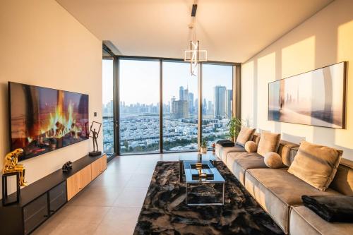 Sobha Waves Grande Big 1BR apt Burj Khalifa views!, Dubai
