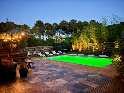 Seawest avec piscine à 5 min de l'océan gîte à louer Vielle-Saint-Girons