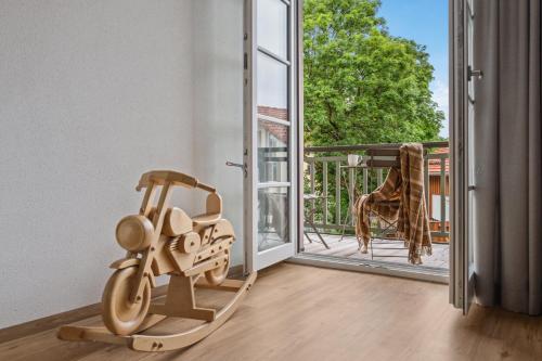 陽台/露台, Vaicun Stays - Stilvolle Apartments am Tegernsee in 特格爾恩湖畔格蒙德