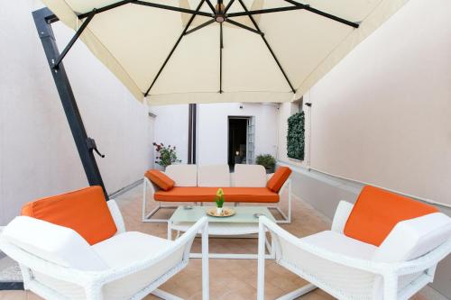Camera, familiare, terrazza