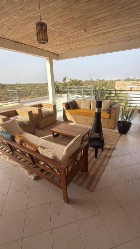 Balcony/terrace, Villa JOY in Ngaparou