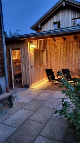 Sauna, Sunleitn Ferienhäuser am Waldrand (Sunleitn Ferienhauser am Waldrand) in Geiersthal