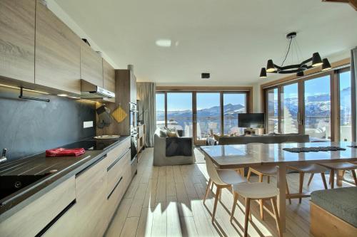 ARC 1600, LE RIDGE, Appartement 12 personnes Duplex Vue Montagne - Ski aux pieds - Sauna, Hammam, Piscine intérieure chauffée, Salle de sport & fitness, Arc 1600 (photo 4)