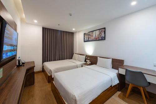 Twin Room with View room in Chiic House Nha Trang Hotel