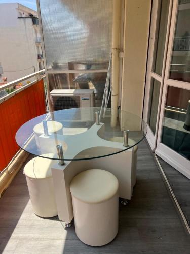 Terrazzo/balcone, appartement 3 pieces 2 chambres centre ville in Le Ponteil