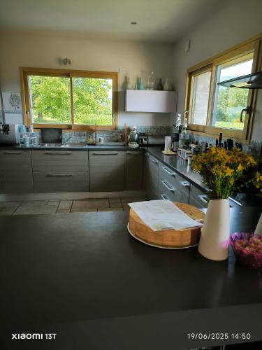 廚房, Domaine Les Trois Biches in 托朗格利耶爾