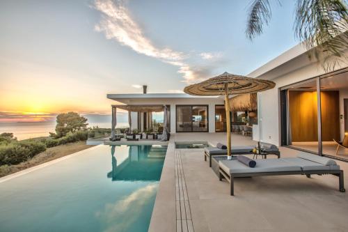 Villa Camali, 8 Guests, Infinity Pool, Sea View gîte à louer Agriokerasiá