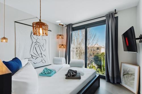 140m² 4 slaapkamer, 3 privé badkamer Villa in Ses Salines (Villa 11 Oasis del Mare, EsTrenc,  Wifi, Klima,) in Campos