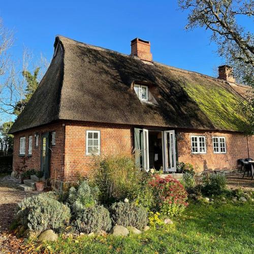 Viesnīcas āriene, Thatched Brick House Near The River Schlei in Winnemark