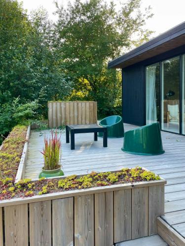 Exterior view, Nordic Style In Mols Hills Overlooking Lake in Krakaer