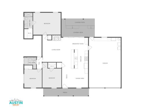 Backyard w Deck, Yoga Space 3BR 2BA Home Parking Near Domain by Austin Vacay, Austin (fotografie 2)