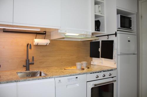 Kitchen, Bliss holiday home - Cosy 1 bedroom apartment in Röhkömukka