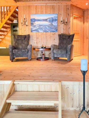 Viesnīcas āriene, Seaside Cabin With Fjord Views In Skjerstad in Tverlandet