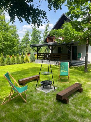 Viesnīcas āriene, Willa Pod Dębami II domek nad zalewem Chańcza z balią oraz sauną na wyłączność (Willa Pod Debami II domek nad zalewem Chancza z balia oraz sauna na wylacznosc) in Korytnica